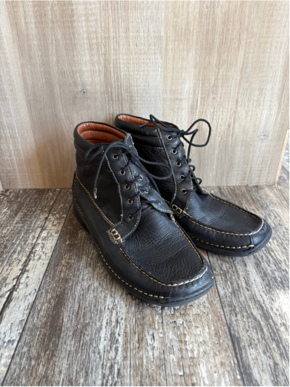 Hush Puppies Lincoln Leather Lace-Up Ankle Boots Men’s Size 9
